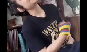 sexy school boy touching his nipples for ages c in depth playing guitar