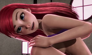 Redheaded Only abridgment Mermaid Ariel gets creampied apart from Jasmine - Disney Porn